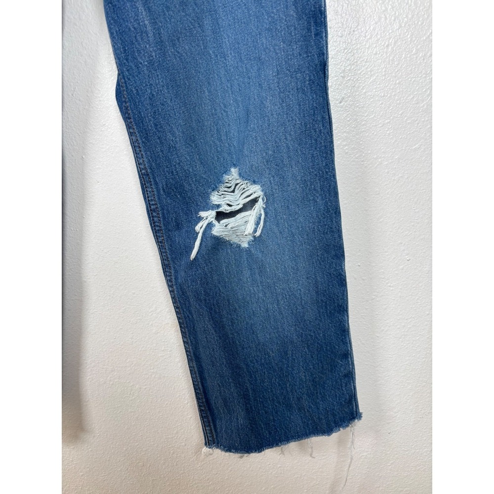 Levi's Low Pro Straight Leg Jeans Women's Size 25 Blue Distressed Ripped - Picture 5 of 16